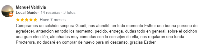 Valoración Almohada Cosmetic de B-Sensible